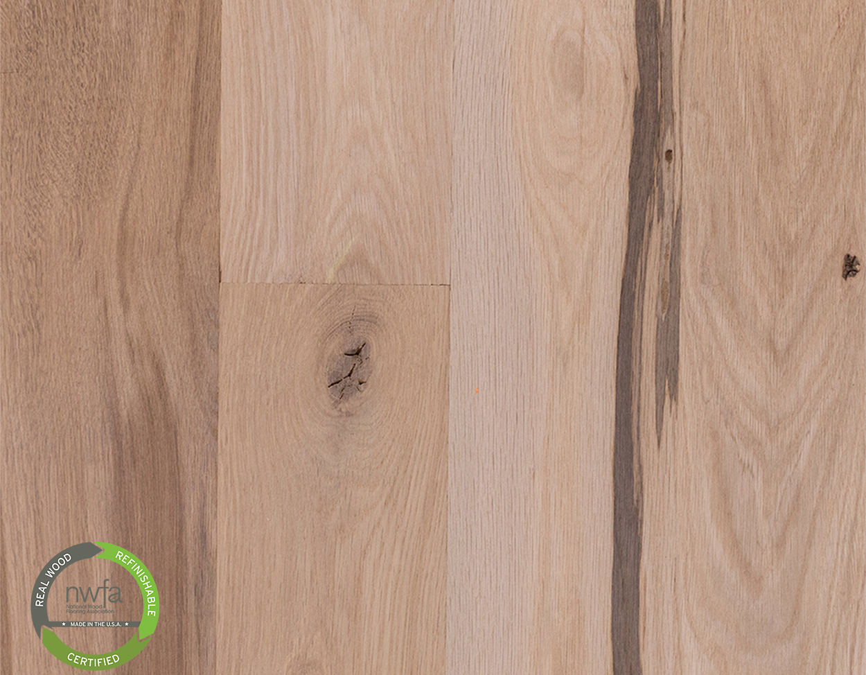 Mullican Hardwood Plain Sawn Unfinished Engineered 5" White Oak Character Grade 21515