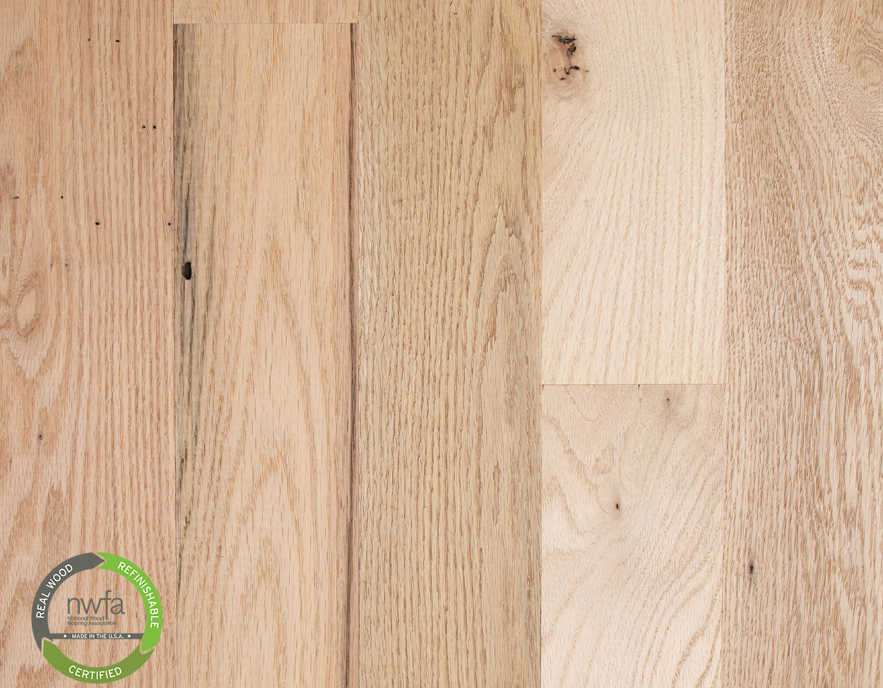 Mullican Hardwood Plain Sawn Unfinished Engineered 4" Red Oak Character Grade 22313